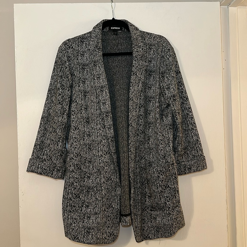 Black and White Express Boyfriend Blazer